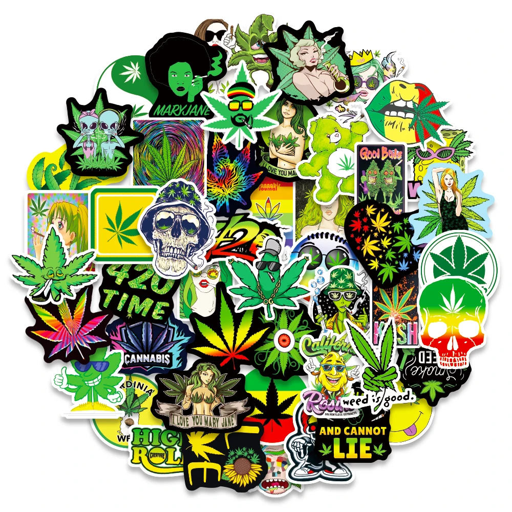 

Weed Character Sticker for Laptop, Bottle, Motorcycle, Skateboard, Bike, Guitar, Scrapbook, Smokes, Aesthetics Decal Decor