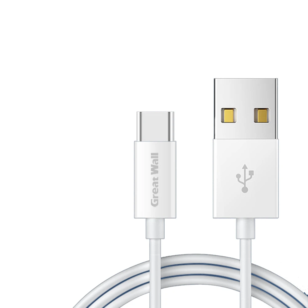 

Инструменты зарядный кабель интерфейс Быстрая зарядка Great Wall Lead TPE USB To Type-C белый цвет кабель для передачи данных зарядное устройство