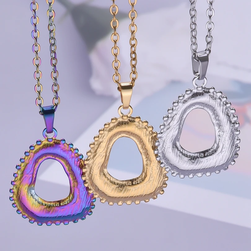 1 шт. Необычные Ожерелья неправильной формы для женщин и мужчин полый кулон