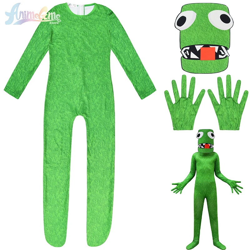 

Детский костюм для мальчиков, зеленый монстр, косплей, страшная игра, розрокс, фотография, карнавальный костюм на день рождения, рождественс...