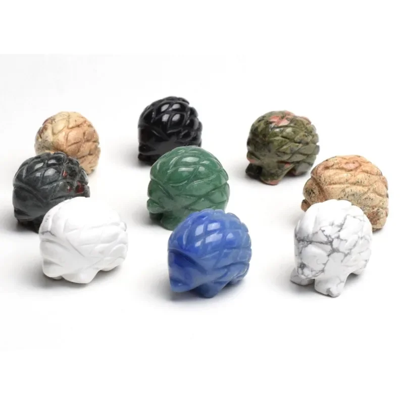 1 5-дюймовая статуя ежа украшения натуральная чакра полудрагоценный камень