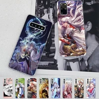 sesshoumaru phone case for samsung s21 a10 for redmi note 7 9 for huawei p30pro honor 8x 10i cover