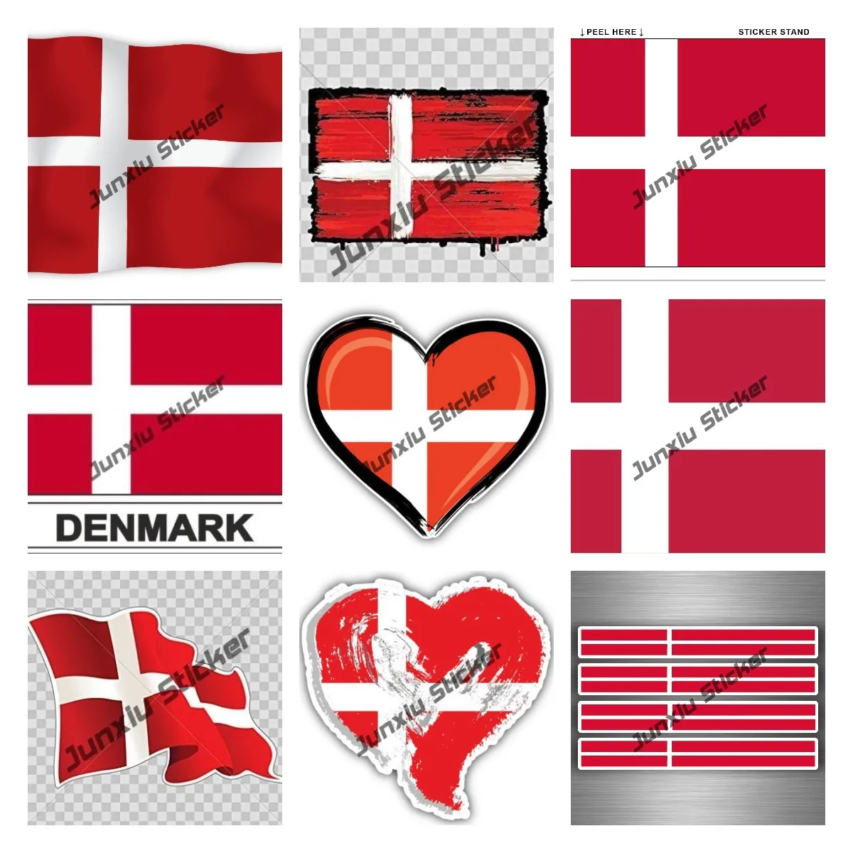 Скандинавские страны Дания Датский национальный флаг наклейка на автомобиль