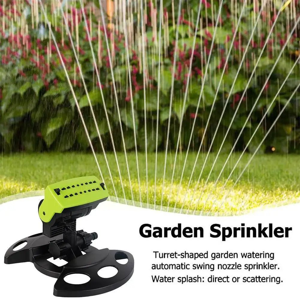 

Garden Automatic Swing Sprinkler 180 Degree Rotating Irrigation Lawn System Watering Turret Courtyard Type Water Patio Spra L7G5