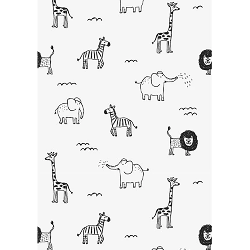 

Самоклеящиеся обои с милыми животными для детей, ручная роспись, настенные рулонные украшения для гостиной, спальни, Стикеры для мебели