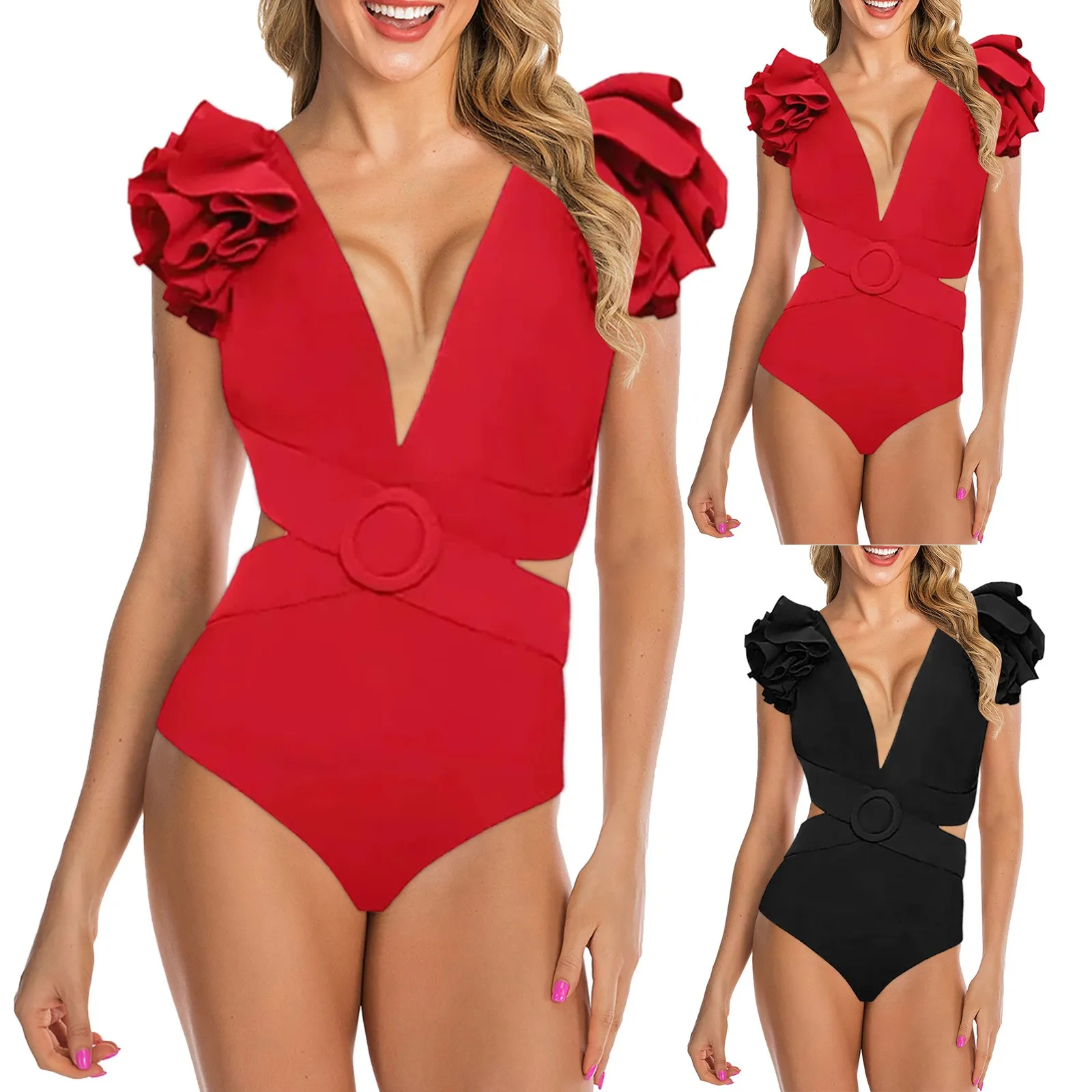 

Летний женский однотонный купальник, Модный женский купальник со стрингами