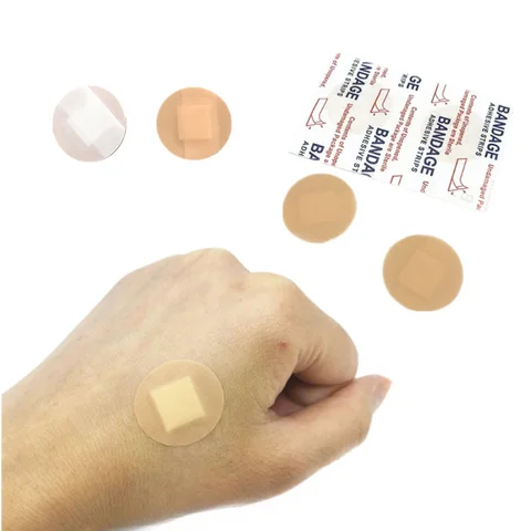 Мини круглые пластыри Woundplast 50 шт