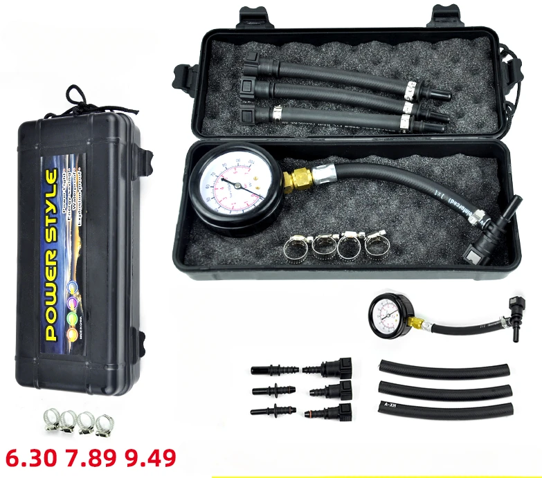 

Комплект для измерения давления топлива - Манометр топлива - 0-100PSI Комплект манометра для измерения давления впрыска топлива для автомобиля, мотоцикла, грузовика