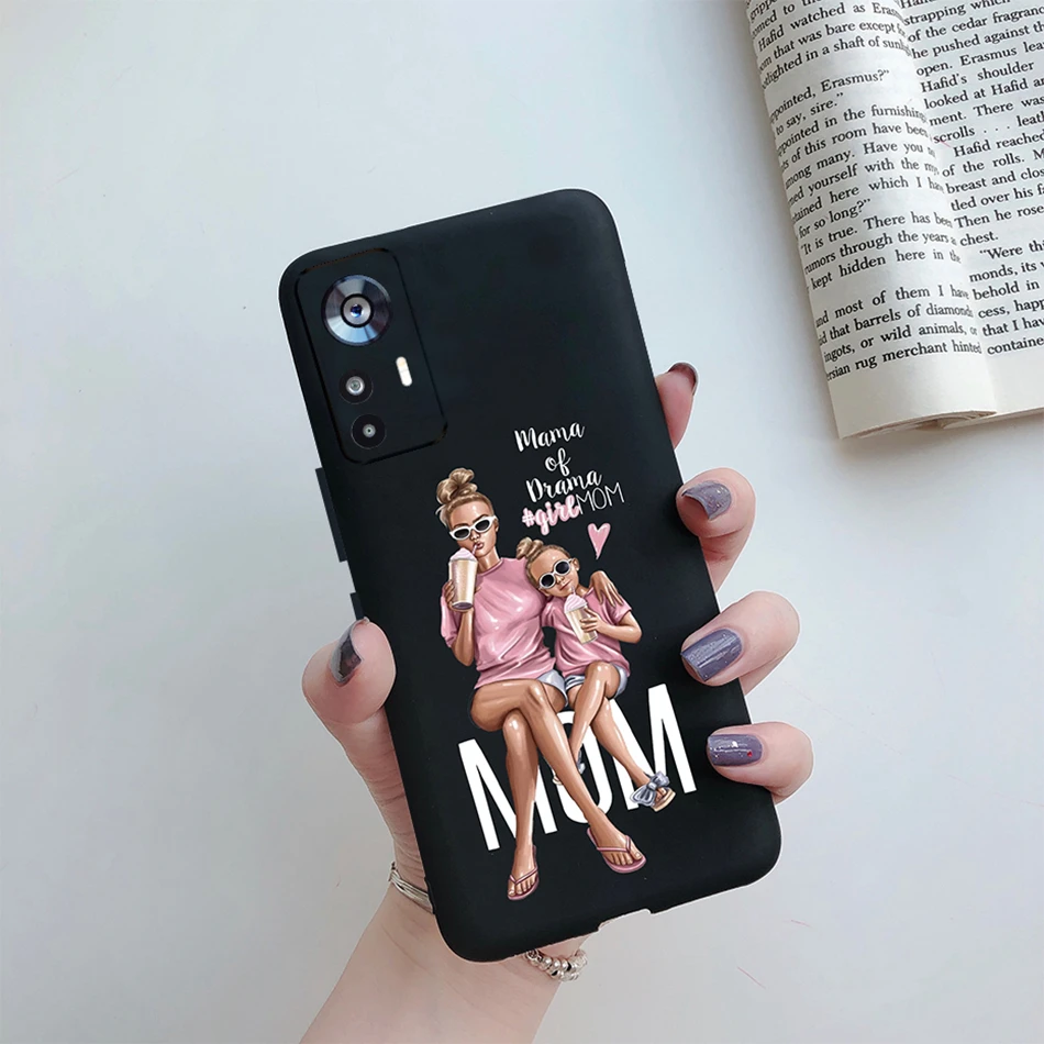 Чехол для телефона Xiaomi 12 12T Pro 12X 12S Lite тонкий мягкий с надписью Super Mom Baby модный