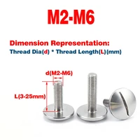 m2 m2 5 m3 m5 m6 304 stainless steel machine screws slotted large cheese round dome head bolt