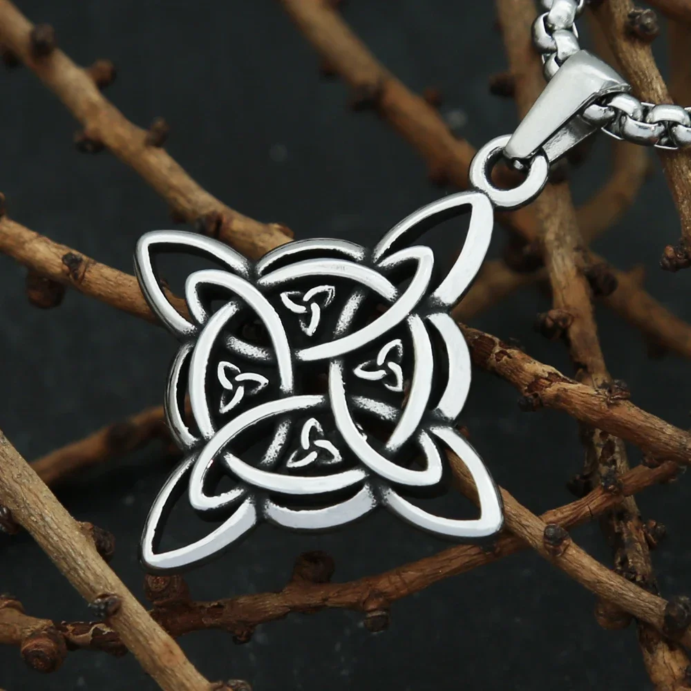 Маленький размер модное ожерелье викингов Valknut для мужчин из нержавеющей стали