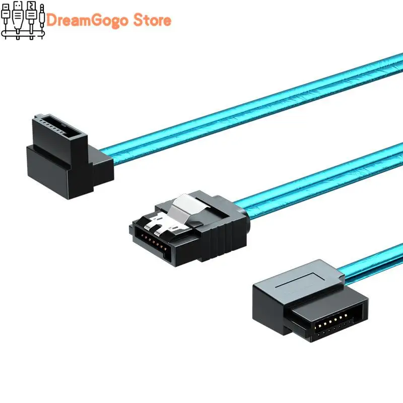 

Elbow SATA 3.0 Cable Left Right Up Down SATA 3.0 III SATA3 6GB/s Data Cable Cord SAS Cable Dual Channel Hard Drive Data Cable