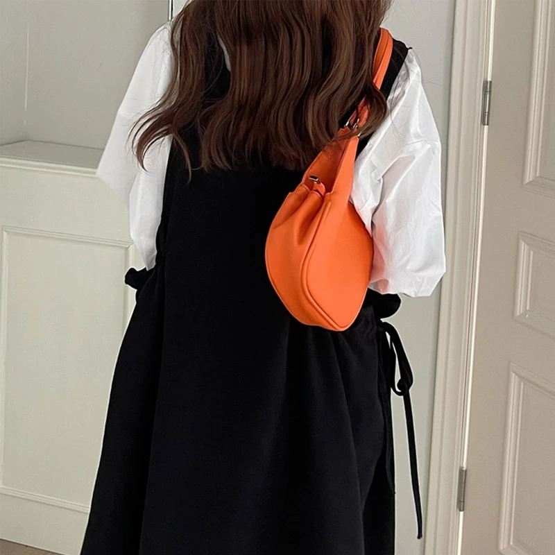 Shoulder Bag for Phone Card Small Handbag PU Leather Hand Carry Female Teens Trendy Sling Girlfriend