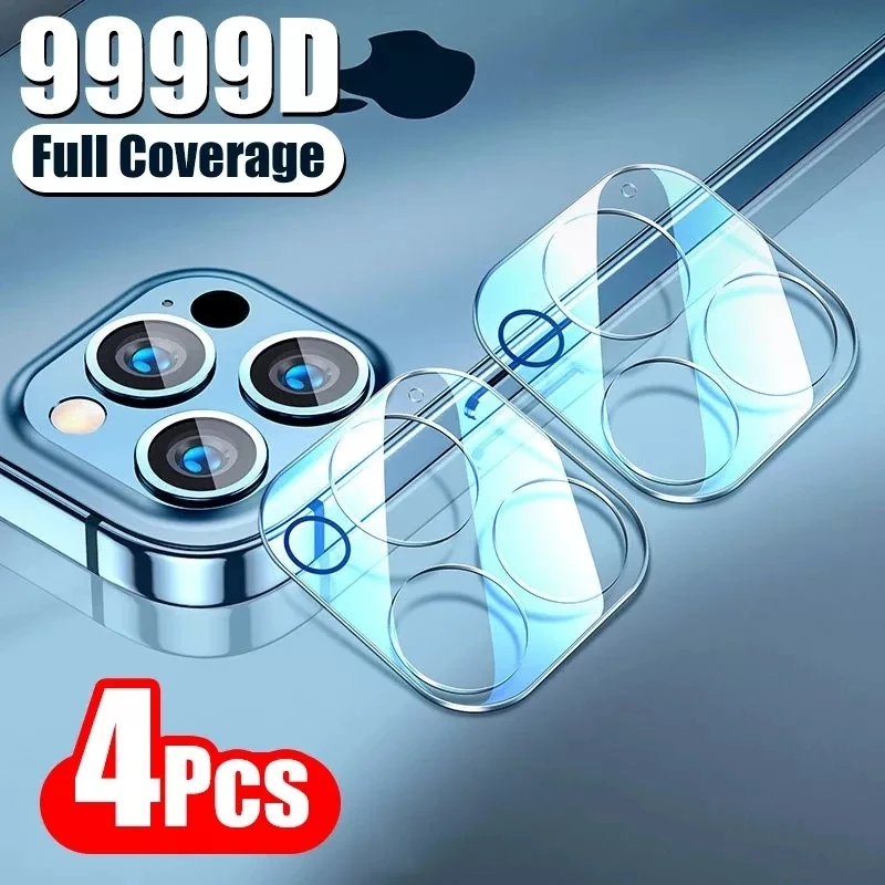 4 шт. Защитная крышка для объектива задней камеры iPhone 13 12 Mini чехол из закаленного