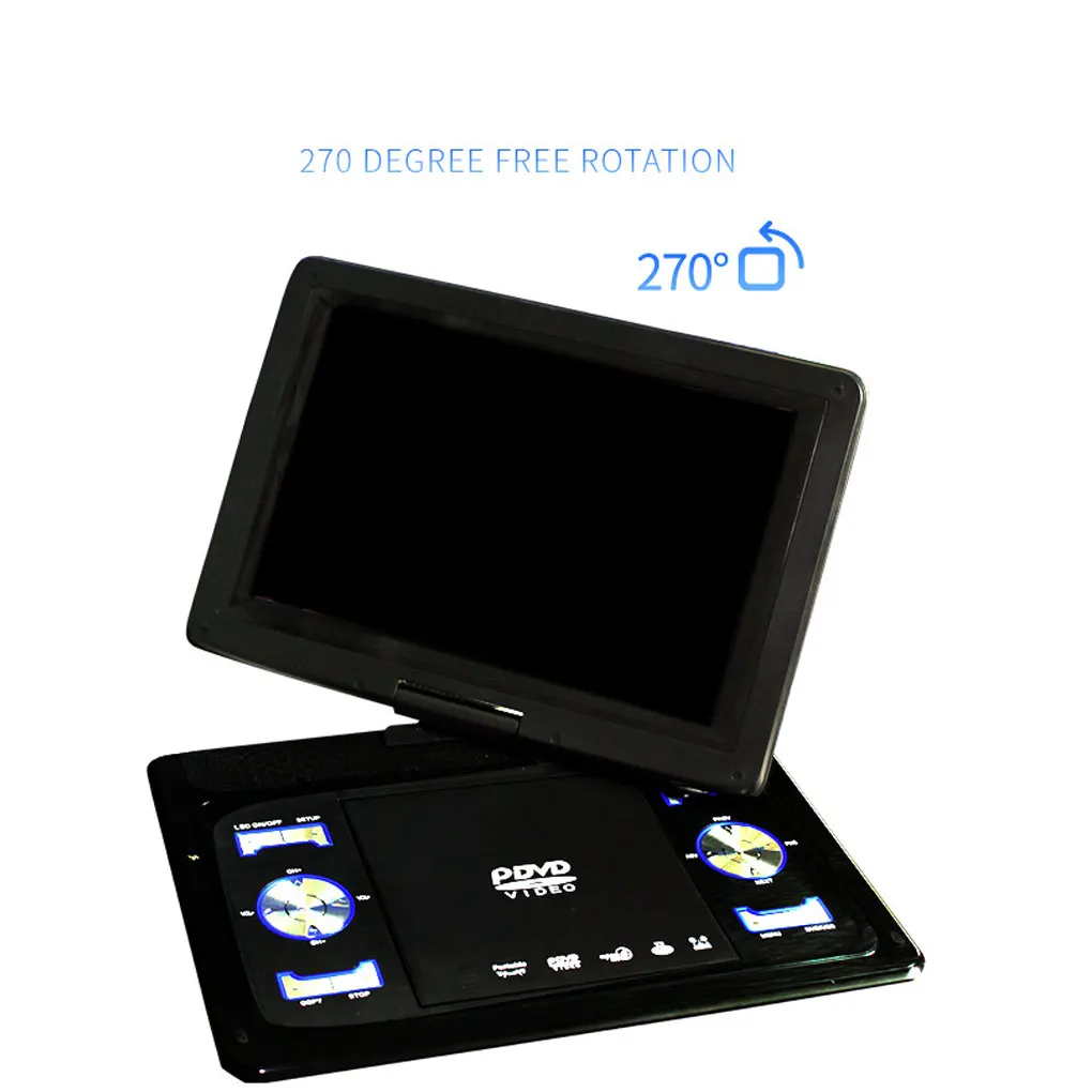 

13.9 Inch Portable Home Car DVD Player VCD CD Game TV Player USB Swivel Screen with Remote Controller US/AU/EU Media Player