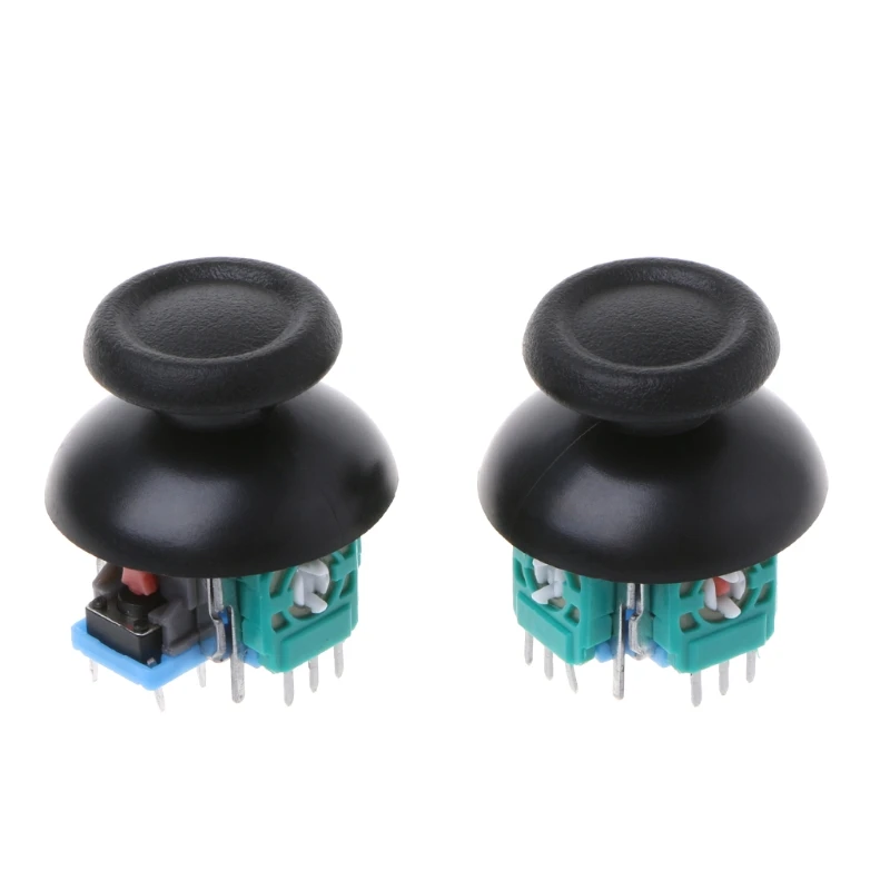 

2Pcs/set 3D Analog Axis Joystick Module Potentiometer With Black Thumb Sticks
