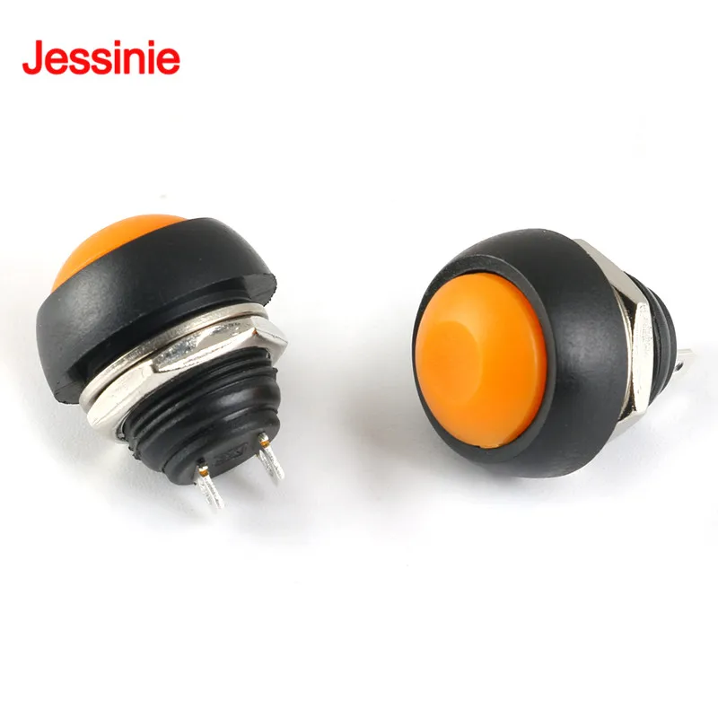 7 шт./партия водонепроницаемый кнопочный переключатель 12 мм В 1 А