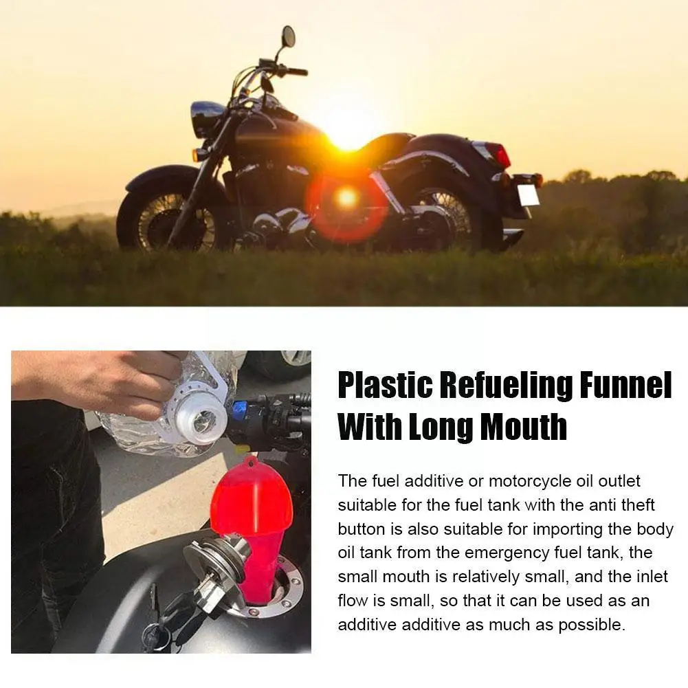 

Gasoline Oil Fuel Filling Funnel Car Long Mouth Tool Motorcycle Car Accessories Anti-splash Funnel Plastic Engine Refueling K2H7