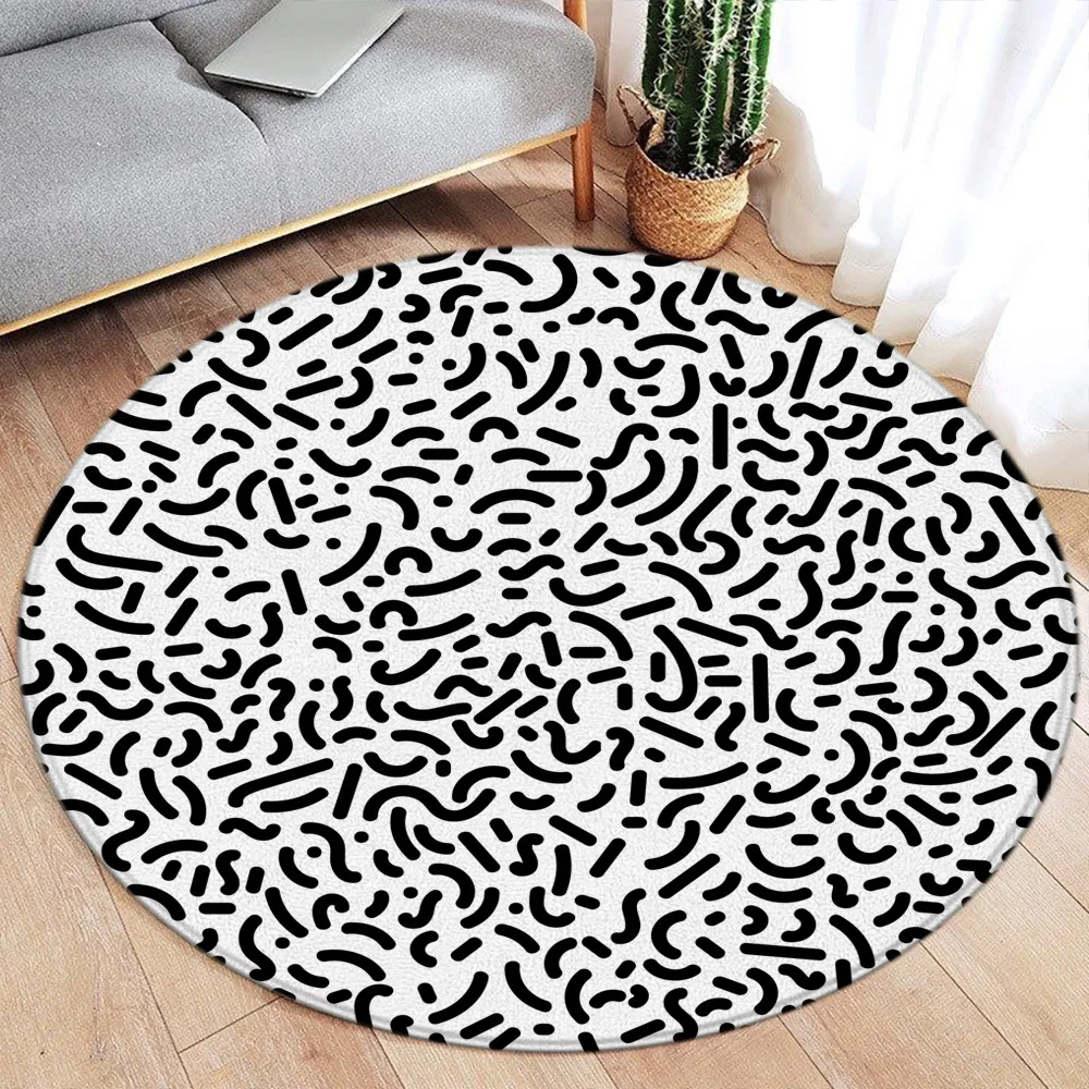 Цветной точечный круглый ковер акварельный художественный Современный