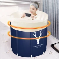 adults collapsible bubble bathtub lid freestanding woman seat bathtub foot bath bucket lazy spa gonflable household necessities
