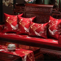 chinese retro pillowcase cushion waist pillow sofa back cushion rectangular pillowcases living room car pillowslip