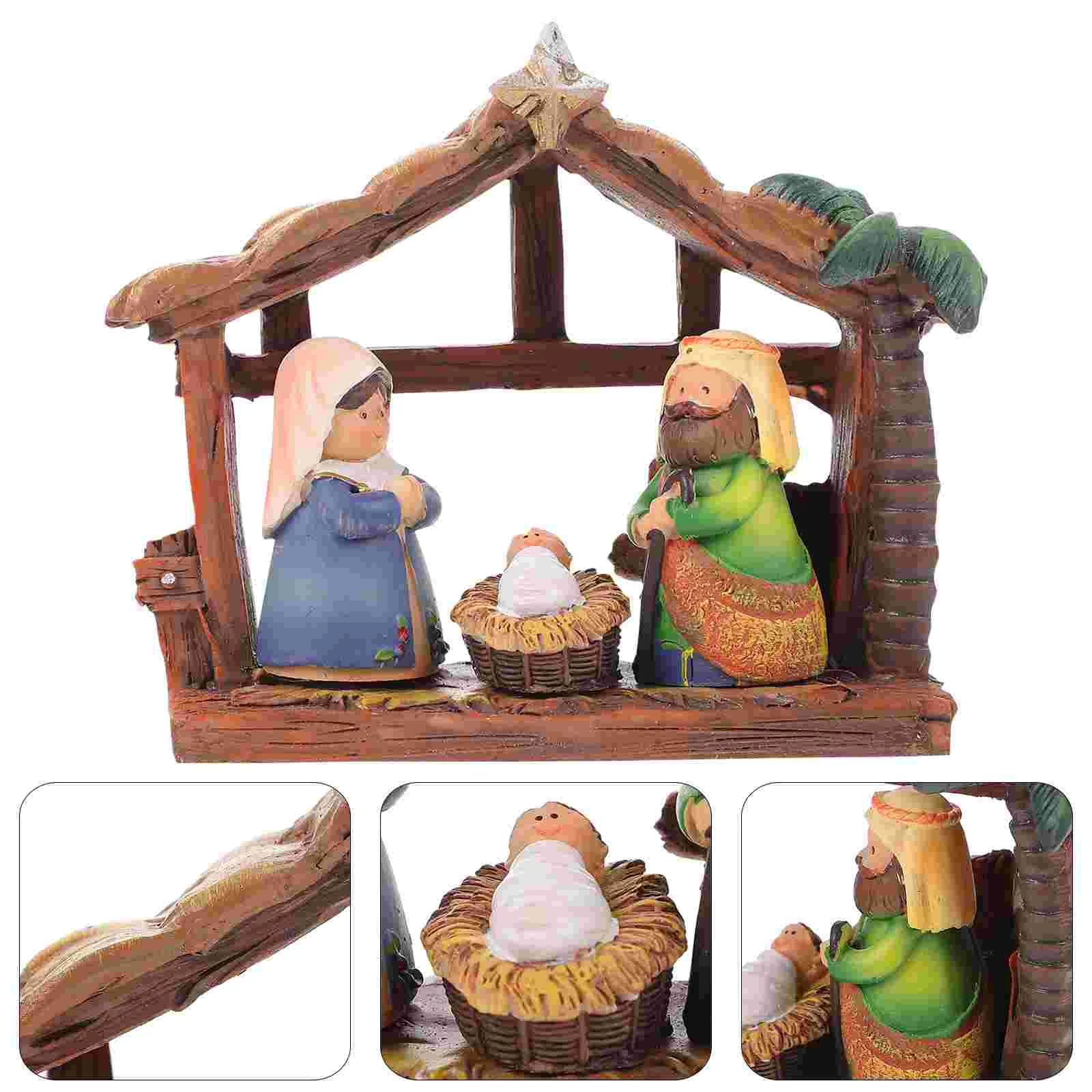 

Nativity Figurine Jesus Statue Figurines Christmas Resinholy Church St Statues Religious Christian Figure Scene Cross Family