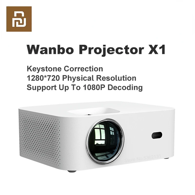

youpin Wanbo X1 Projector OSD Wireless Projection Low Noise LED Portable Projector Keystone Correction For Home Office 3S Boot