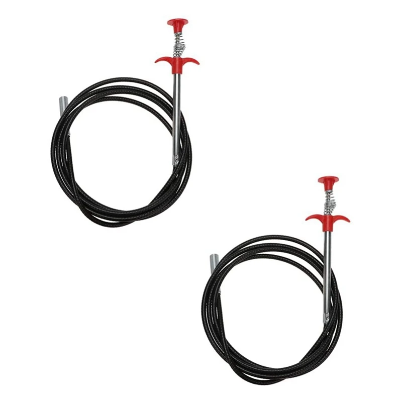 

Promotion! 2Pcs 250Cm Long Sewer Cleaning Wire Spring Household Bendable Sink Tub Dredge Pipe Bathroom Kitchen Sewer Cleaning To