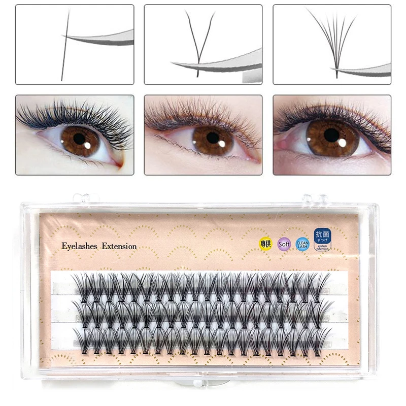 

60pcs Makeup Individual EyeLashes False Eyelashes Lash Grafting Eyelashes Extension Eyelashes Natural Faux Mink Eye Lashes Hot