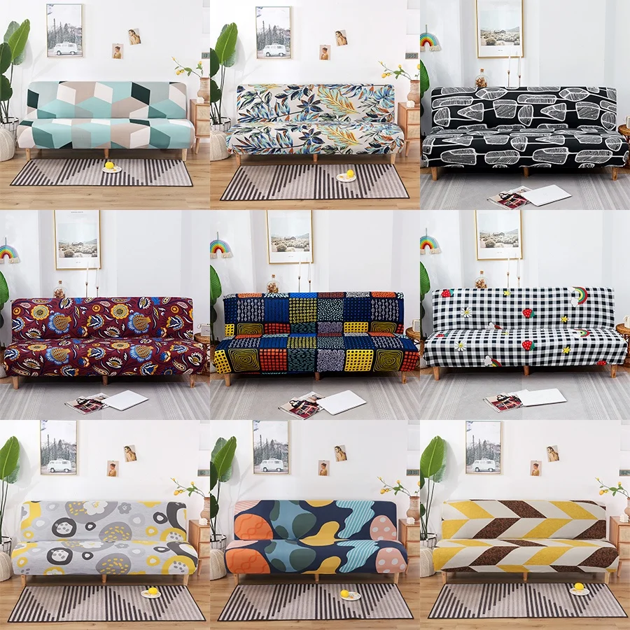 

1pcs Elastic Slipcover Stretch Color Sofa Bed Cover Armless 3/4 Seater Sofa Covers All-inclusive Sofa Cushion