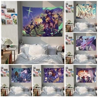 anime little witch academia diy wall tapestry hippie flower wall carpets dorm decor decor blanket