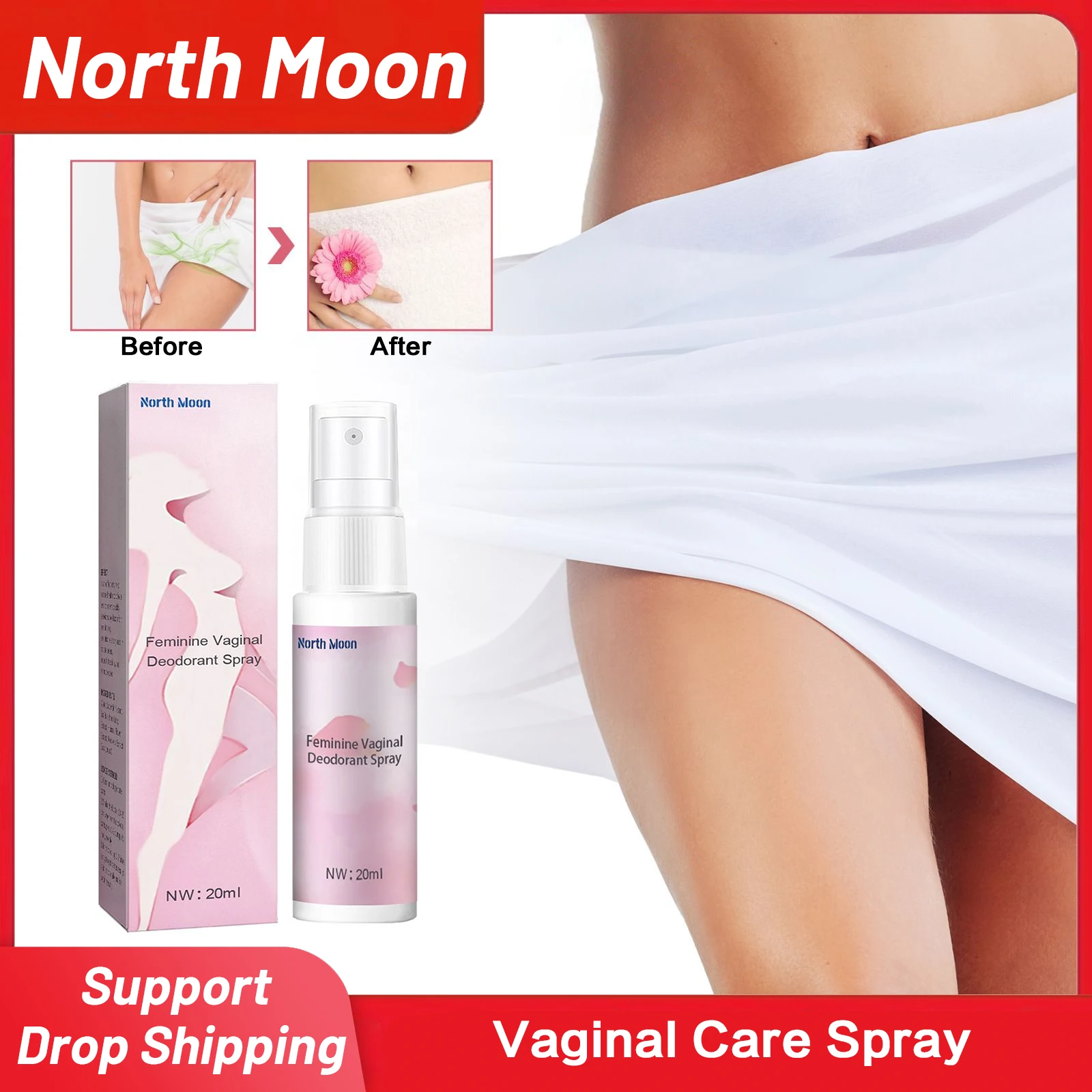 

Vaginal Care Spray Vaginal Itching Relief Remove Odor Inhibit Skin Fungus Cleaning Deodorant Private Parts Antibacterial Spray