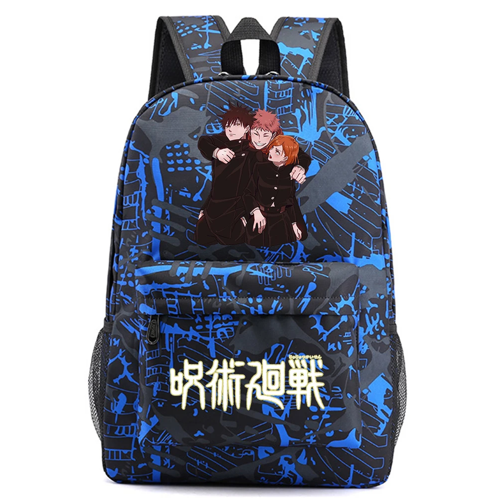 

Anime Jujutsu Kaisen Print Backpack Student Zipper Cartoon Schoolbag Canvas Packsack Unisex Teenger Knapsack Travel Laptop Bag