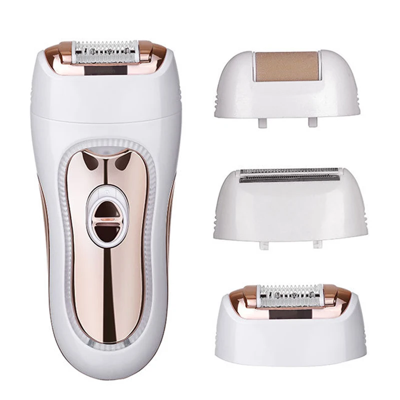 

Эпилятор для безболезненного удаления волос 3-в-1 для женщин, бритва, электрическая точилка для ног, инструмент для ухода за ногами, многофункциональный триммер для депилятора