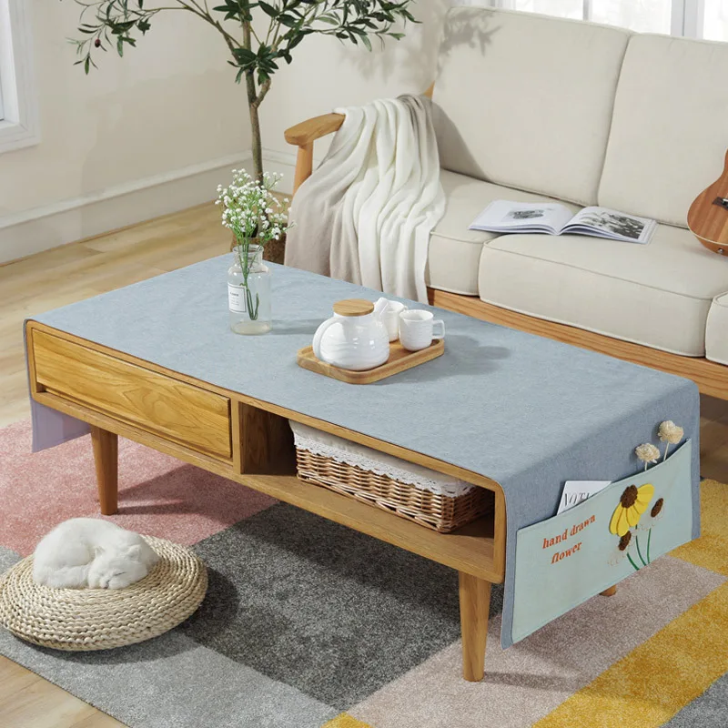 

Home Decoration Accessories Cotton Tablecloth Rectangular Christmas Decor Organizer Wedding Dining Table Cover Tea Table Cloth