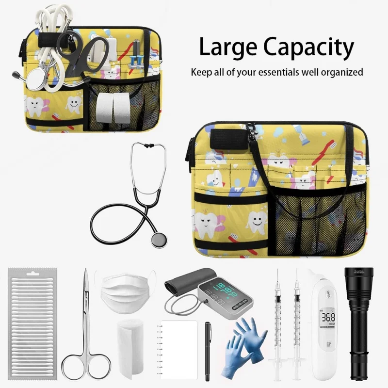 Twoheartsgirl Multiple Pocket Nurse Waist Bag Nursing Tool Bags Fanny Pack Multi Compartment Utility Hip Bag Care Accessories