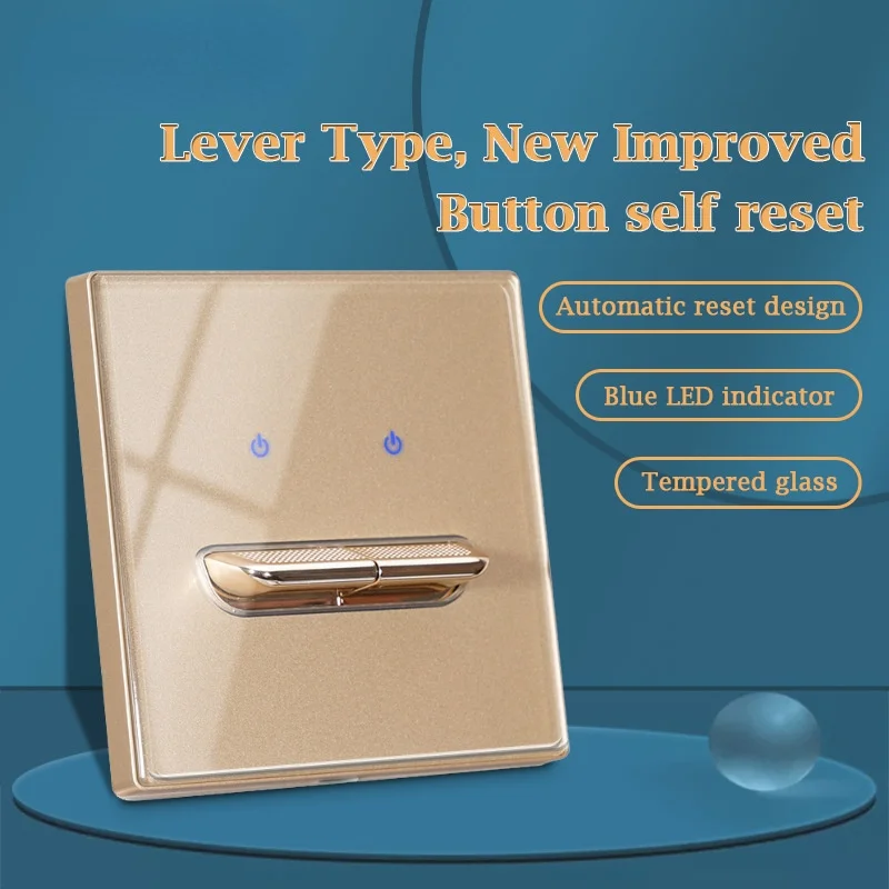 Розетка-переключатель из закаленного стекла, 1/2/3/4 клавиши