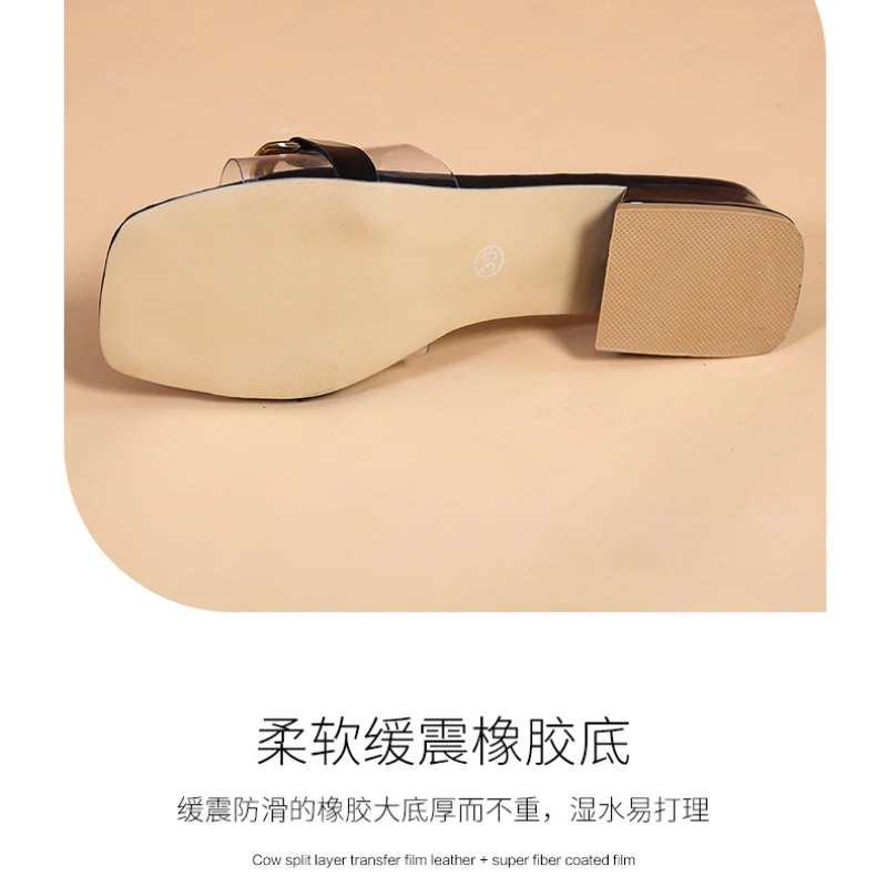 Sandals Women 2023 High Heels Slippers Solid Flip Flops Platform Sandalias Summer New Shoes Pantuflas	 Chaussure Femme Chanclas