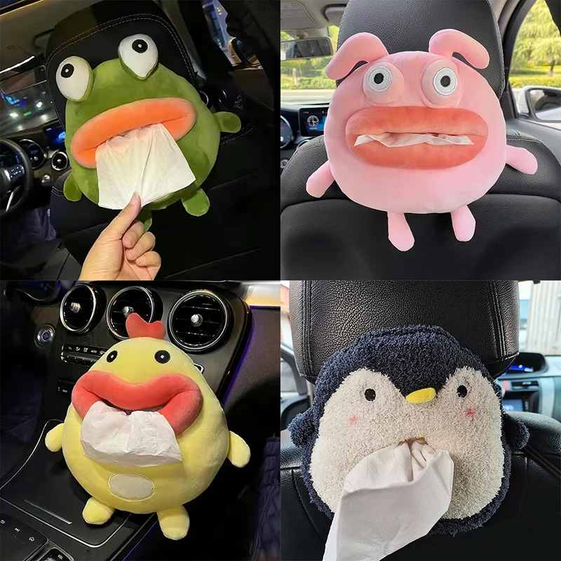 Держатель плюшевой коробки для салфеток украшения интерьера автомобиля и