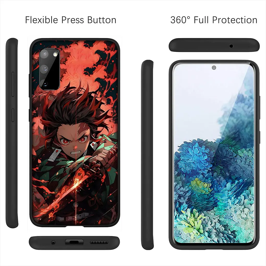 Kokushibo Nezuko Tanjirou убийца демонов чехол для OPPO A17 A15 A16 A12 A53 A54 A57 A78 A79 A58 A38 A98 A94 A92 A96 A74 A95 A77