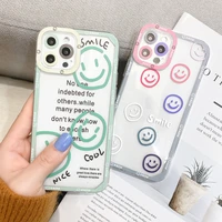 smile face phone case for iphone 11 12 13 pro max shockproof back cover funda iphone x xs max 8 7 plus se 2 3 2022 clear silicon