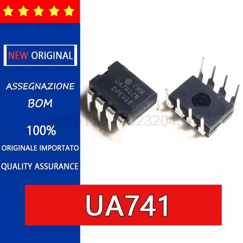 5 шт., чип операционного усилителя UA741 UA741CN UA741CP DIP8, односторонний операционный усилитель, 1 МГц, полоски малой мощности, чипы SOP8