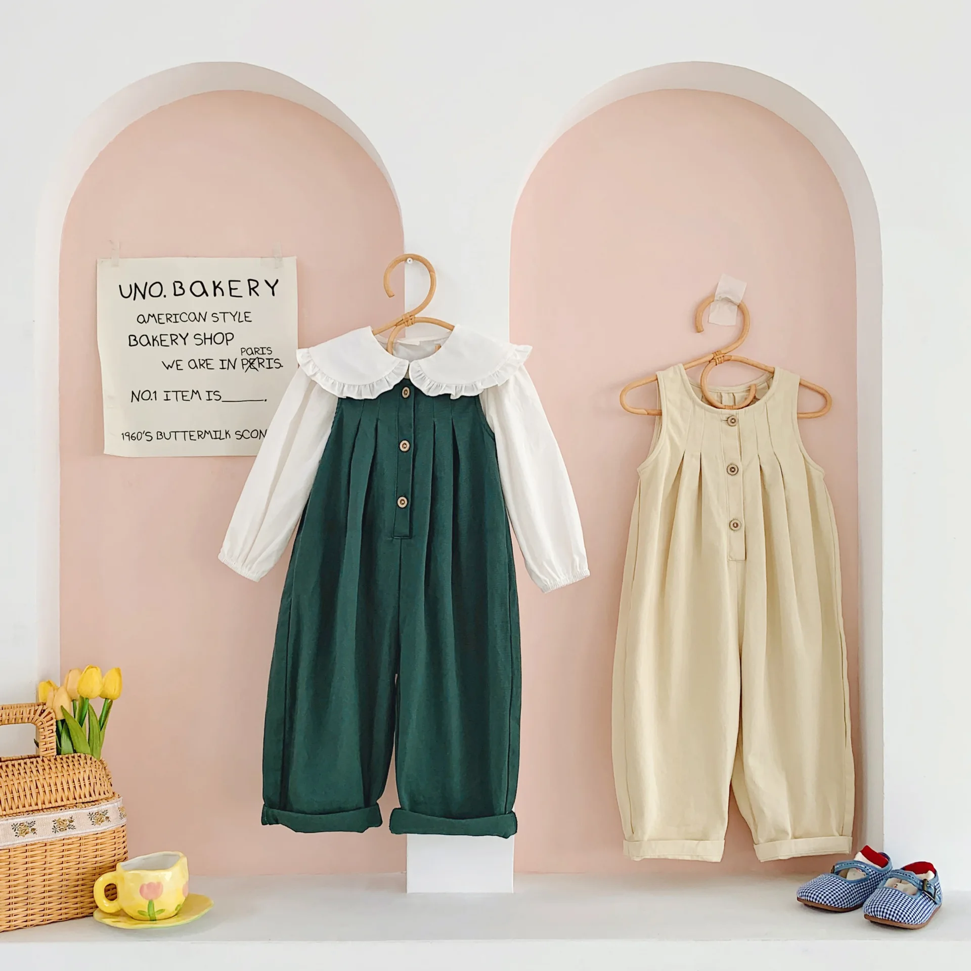 

Брюки для девочек, комбинезоны до щиколотки, свободные прямые Простые Модные Современные удобные новые повседневные Простые осенние детск...