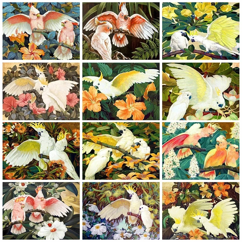 

Diy Diamond Embroidery Painting Parrot Needlework Full Drill Mosaic Bird Cross Stitch Art Gifts Handmade Crafts Home Decoration