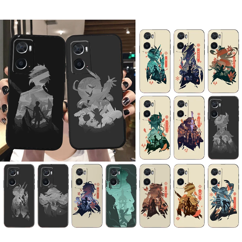

Phone Case for OPPO A96 A91 A54 A74 A94 A53S A15 A16 A17 Reno 2 2Z Reno 6 7 8 Anime Genshin Impact Case