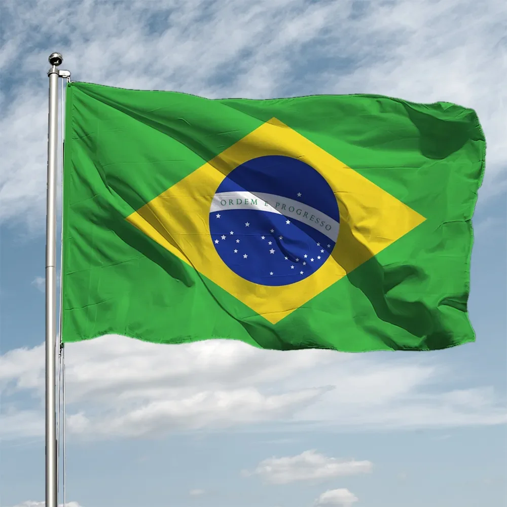 

2023 новый большой бразильский флаг 3 Х5 фута Полиэстер Флаг Бразилии
