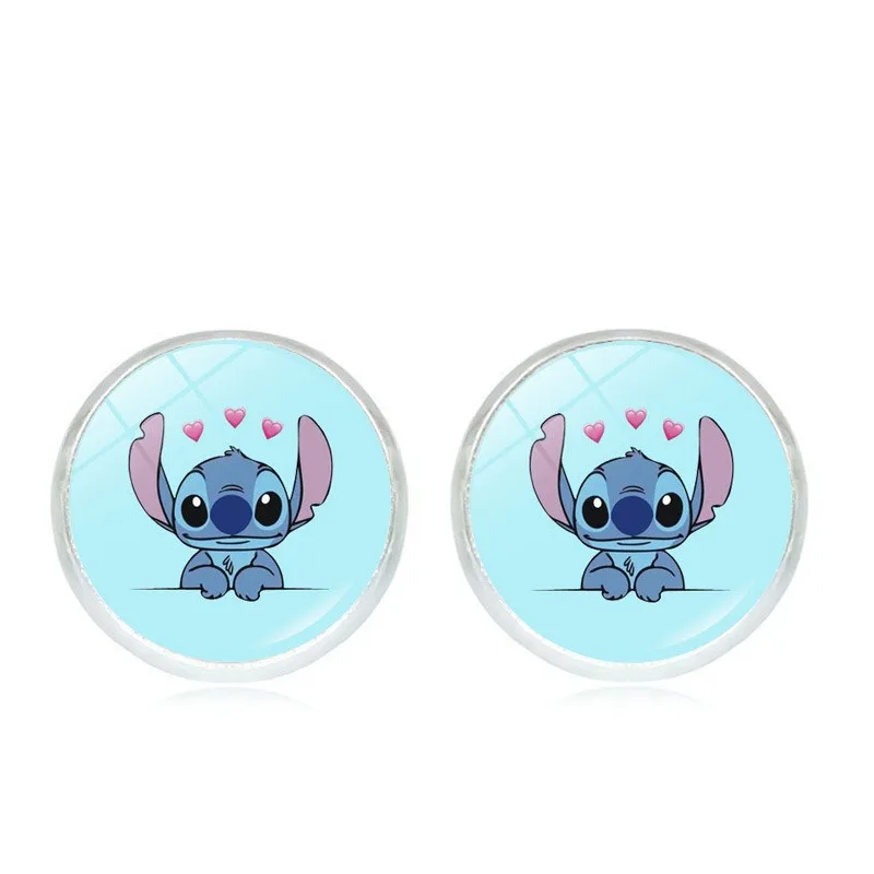 

Disney Anime Cartoon Lilo&Stitch Earrings Pendant Cute Stitch Metal Earrings Exquisite Women's Jewelry Accessories Girl Gift