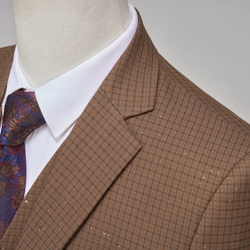 (пиджак + узоры) новые корейские тонкие костюмы с воротником-стойкой на одной