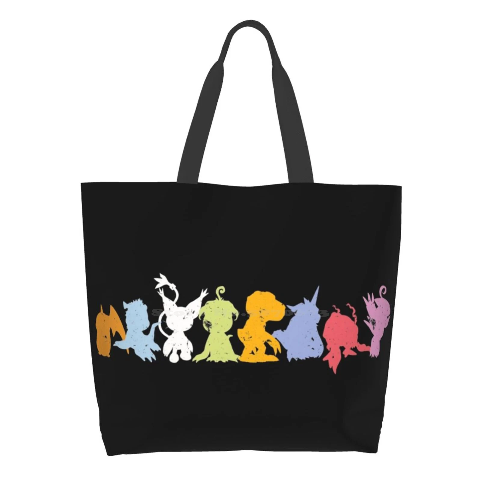 

Rookies Lineup High Quality Large Size Tote Bag Digital Monster Monster Digimon Evolution Adventure Monsters Game Retro Line Up