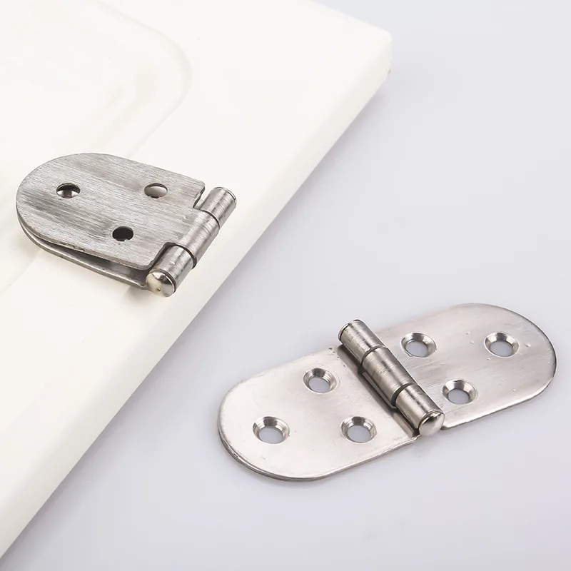 

10PCS 201 Stainless Steel Flat Hinge 180 Degree Cabinet Hinge Door Semi Circular Hinge Furniture Accessories Door Hinges